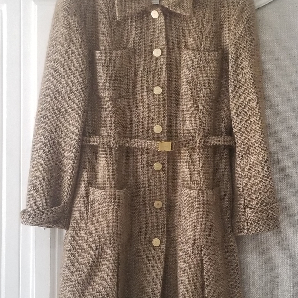 Chanel Women's Brown Tweed Coat - Picture 4 of 11